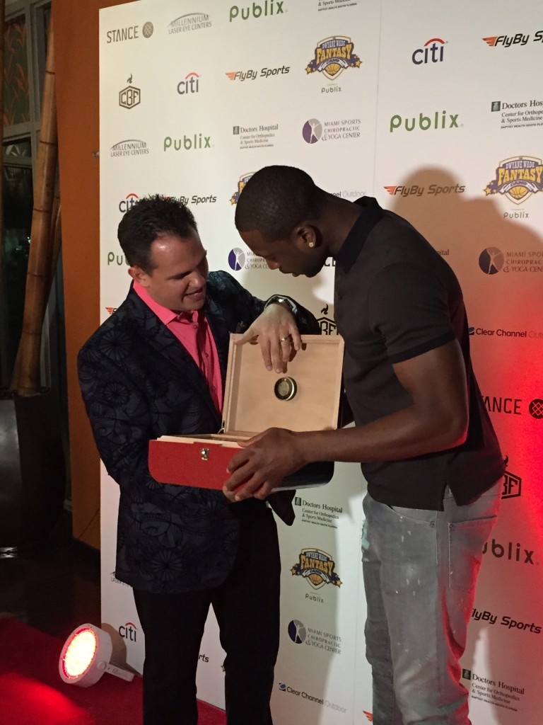 Jason Wood Presenting Dwyane Wade w/ Humidor