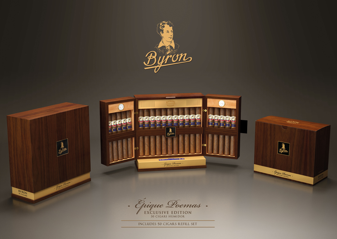 Press Release Limited Edition 19th Century Byron Epique Poemas Humidor
